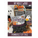 Front of the My Magic Wand pattern featuring the finished project staged with halloween decor.