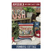 Front of the cross stitch pattern showing the finished design on a pillow with patriotic decor in the background.