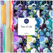 Collage featuring bright textured fabrics from the Tree of Life collection.