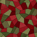 Red and green fabric in varying styles and shades with many different patterns of flannel and dots. 