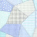 White, blue, and pastel fabric in varying styles and shades with many different patterns of flannel and dots. 