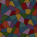 Dark multicolor fabric in varying styles and shades with many different patterns of flannel and dots. 