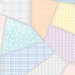 Multicolor pastel fabric in varying styles and shades with many different patterns of flannel and dots. 