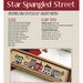 The back of the Star Spangled Street cross stitch pattern by Primrose Cottage Stitches listing the chart info.