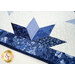 A super close up shot of the edge of the runner, half a star can be seen. 