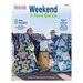 The front cover of the Weekend 3-Yard Quilts pattern book, featuring the two designers sitting dockside and staged with quilts. 