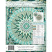 The back of the Star Shine pattern featuring a finished table topper and project requirements on a teal background.