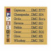 The floss required for the pattern, a DMC conversion is available. 