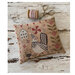 Image of the completed pinkeep project featuring a hen, florals, and a barn.