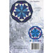 The back of the Star Sapphire pattern, showcasing a mockup of the table topper and the required materials and tools.