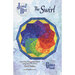 The front of The Swirl pattern, showcasing the finished topper on a mottled blue background.