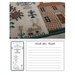 Interior page of the Stitchers Journal featuring a goals section, partial cross stitch pattern, and photo of the Sarah Butcher dated 1826 Sampler.