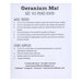 Back of Geranium Mat pattern showing the required materials.