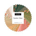 A spiral fabric collage featuring fresh floral fabrics from the Garden Glam collection.