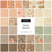 A square collage of the Dearly Beloved fabrics featuring floral and polka dot prints in hues of brown, green, peach, and cream.