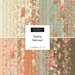 A square collage of the Dearly Beloved fabrics featuring floral and polka dot prints in hues of brown, green, peach, and cream.