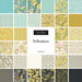 A fabric college of bee themed fabric from the Pollinators collection by Moda Fabrics. 