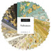 A spiral college of bee themed fabric from the Pollinators collection by Moda Fabrics. 