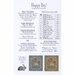 The back of the pattern listing floss requirements and pattern information. 