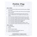 Back of pattern listing wool requirements and pattern information.