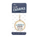 The enamel Patriotic Independence Day Themed Zipper Charm in its packaging on a white background