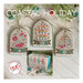 Front image of the Coastal Holiday pattern featuring the 3 finished ornaments and storage box.