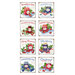Novel white block panel of berry preserves with picnic motifs in eight different blocks.