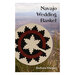 The front of the Navajo Wedding Basket pattern, showcasing the finished topper overlaid on an image of a field overlooking a valley.