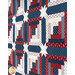 A stylized shot of the Steadfast quilt top, demonstrating fabric colors and overall design of the quilt. 