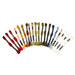 American Sampler cross stitch floss set with various colored threads displayed in neat rows.
