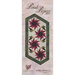 The front of the pattern, showcasing the finished runner on a mottled background.