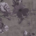 An 8x8 swatch of the fabric featuring a close up of the florals on a textured gray background.