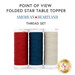 Thread set featuring red, blue, and cream spools for the American Heartland Point of View Folded Star Table Topper.