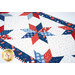 A close up on one end of the runner, demonstrating patchwork details.