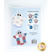 The back of the packaging for the template, featuring samples of the completed patterns as well as a preview of the pattern product.