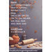 A fabric care label with details on fabric type, floss colors, stitch count, and contact email.