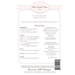 Back of the Miss Sweet Pea pattern showing project sizes and requirements