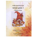 Front cover of pattern showing a digital rendering of the project, a gnome with fall leaves and pumpkins.