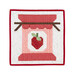 The completed A Year in Spools - June - Sew Jammy Kit, colored in white, red, and pink fabrics, isolated on a white background.