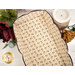 A top down shot of the inside of the basket, demonstrating details on the inside floral print.