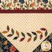 A close up on the appliqué garland. 