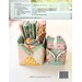Back of the pattern listing project requirements and showing the pouches unzippered and holding fabrics, notions, and supplies.