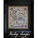 Front cover of the pattern featuring the completed sampler.