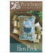 Cross-stitch pattern cover titled Hen Peck, featuring three chickens and American motifs.