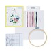 The contents of the Exotic Flowers Cross Stitch kit.