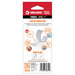 Back of a Velcro package displaying fabric hook-and-loop tape, usage instructions, and icons.