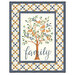 The appliqué version of the quilt featuring the patchwork panel decorated with appliqué birds.