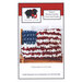 Pattern cover featuring a decorative American flag design made with fabric, measuring 6.5 x 9.5 inches.