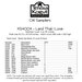 Image of the back of the pattern featuring project info and requirements.