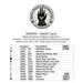 Back of the pattern featuring product information and thread requirements.